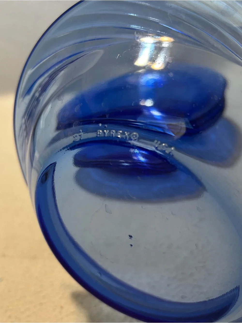 Vtg. Pyrex Festiva Cobalt Blue Swirl Glass Cereal Bowls - Set of 3